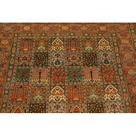 Tappeto Ghom seta Persia marrone 97x154