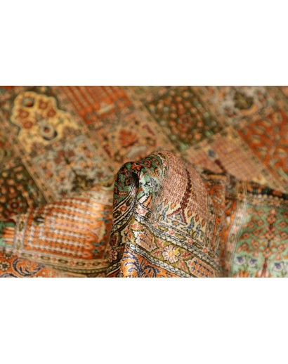 Tappeto Ghom seta Persia marrone 97x154