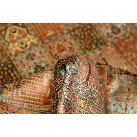 Tappeto Ghom seta Persia marrone 97x154
