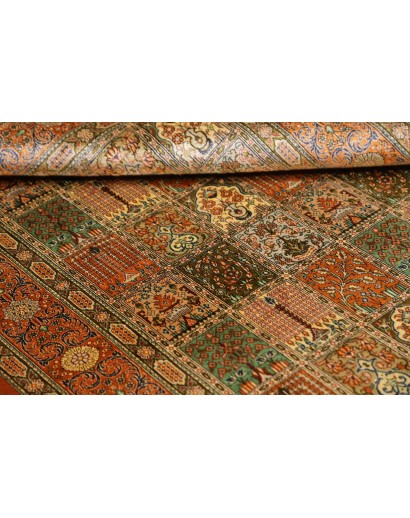 Tappeto Ghom seta Persia marrone 97x154