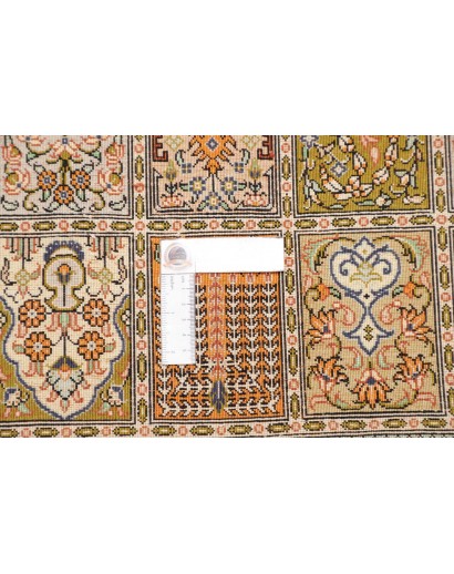 Tappeto Ghom seta Persia marrone 97x154