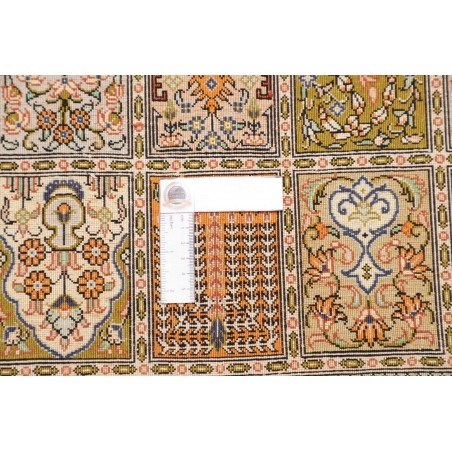Tappeto Ghom seta Persia marrone 97x154