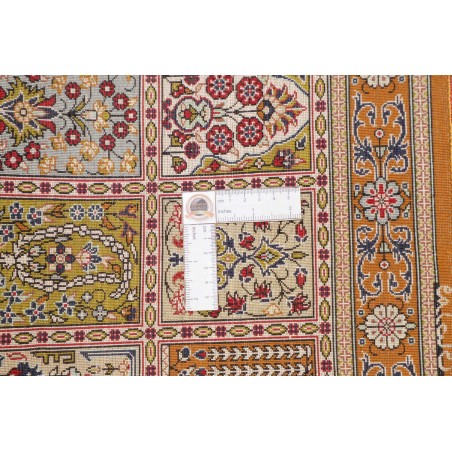 Tappeto Ghom seta Persia marrone bianco 60x90