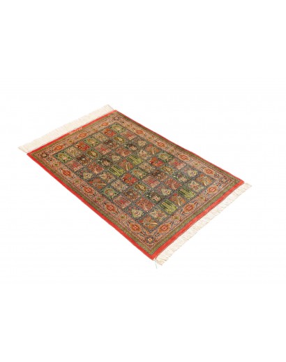 Tappeto Ghom seta Persia marrone 60x90
