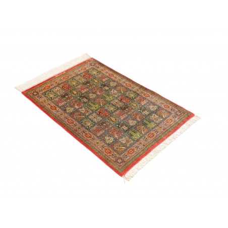 Tappeto Ghom seta Persia marrone 60x90