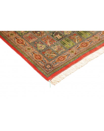 Tappeto Ghom seta Persia marrone 60x90