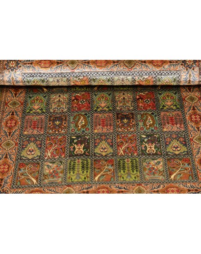 Tappeto Ghom seta Persia marrone 60x90