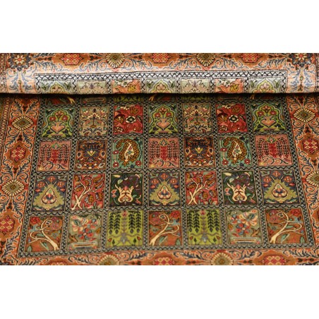 Tappeto Ghom seta Persia marrone 60x90