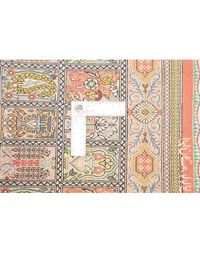 Tappeto Ghom seta Persia marrone 60x90