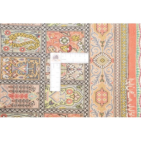 Tappeto Ghom seta Persia marrone 60x90
