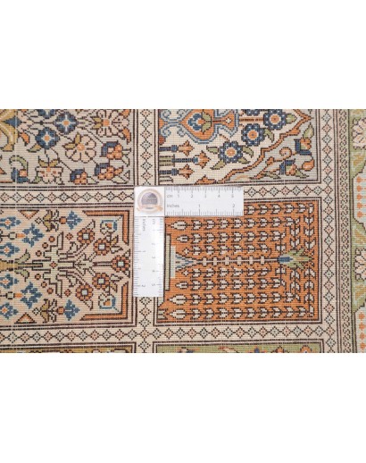 Tappeto Ghom seta Persia marrone 60x90