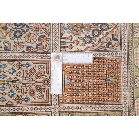 Tappeto Ghom seta Persia marrone 60x90