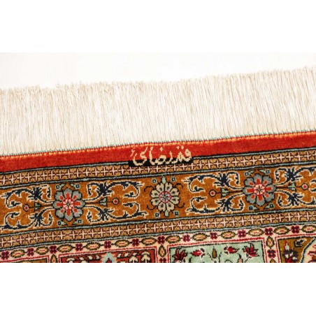 Tappeto Ghom seta Persia marrone grigio 58x90