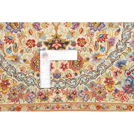 Tappeto Ghom seta Persia giallo marrone 61x90
