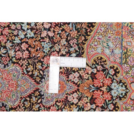 Tappeto Ghom seta Persia marrone arancione 60x87