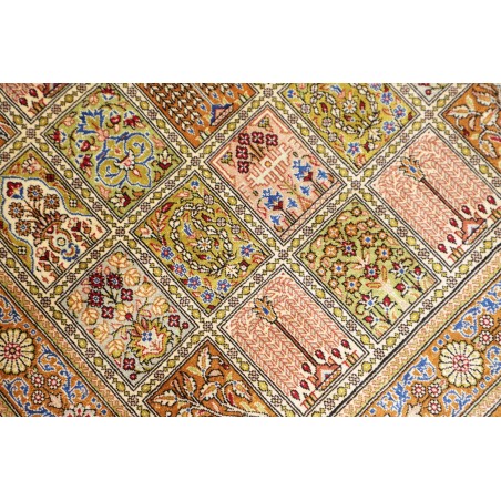 Tappeto Ghom seta Persia marrone 58x92