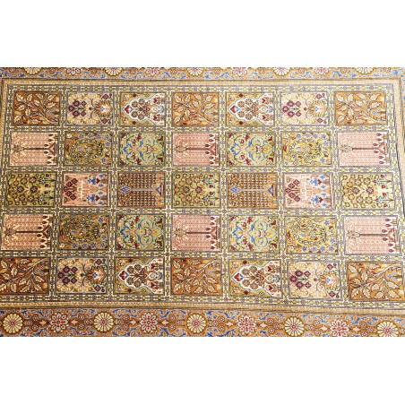 Tappeto Ghom seta Persia marrone 58x92