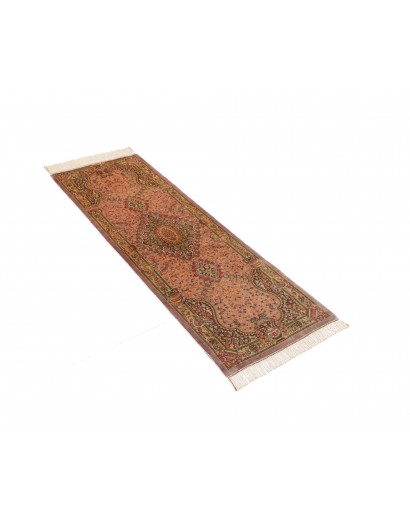 Tappeto Ghom seta Persia marrone 50x148