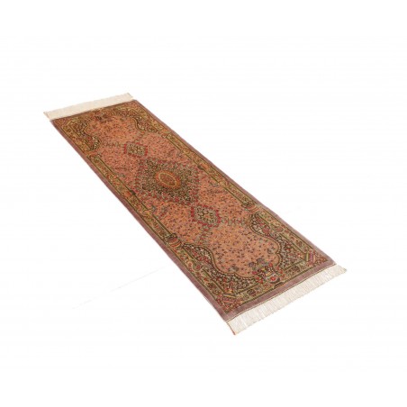 Tappeto Ghom seta Persia marrone 50x148