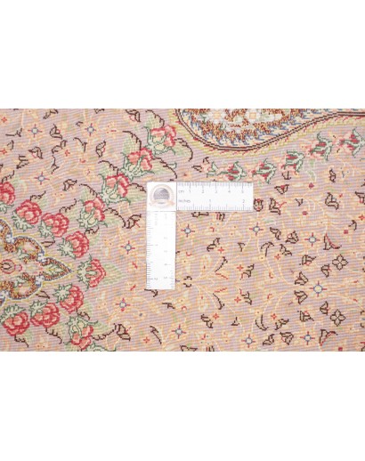 Tappeto Ghom seta Persia marrone 50x148