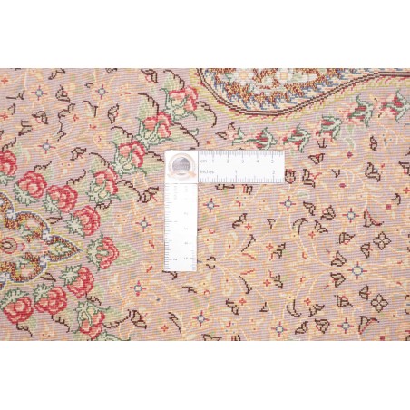 Tappeto Ghom seta Persia marrone 50x148