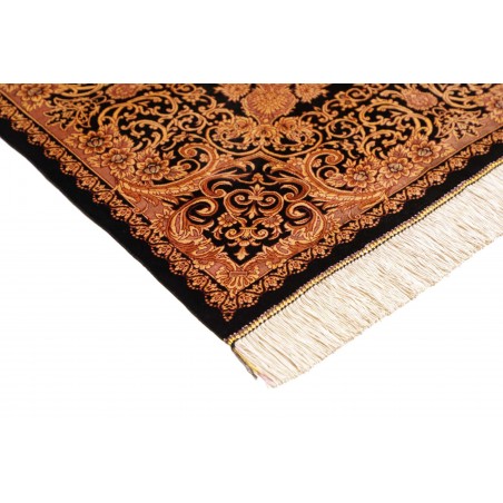 Tappeto Ghom seta Persia marrone 200x200
