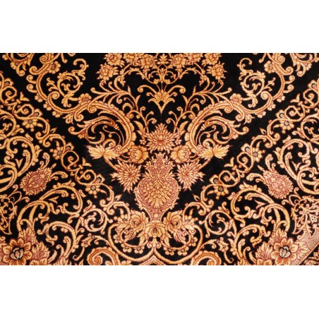 Tappeto Ghom seta Persia marrone 200x200