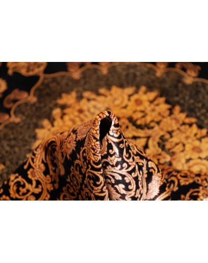Tappeto Ghom seta Persia marrone 200x200
