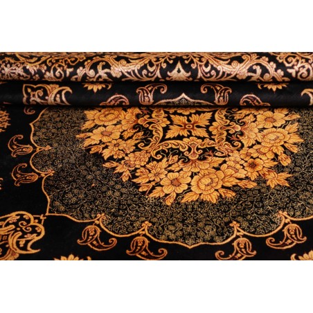 Tappeto Ghom seta Persia marrone 200x200