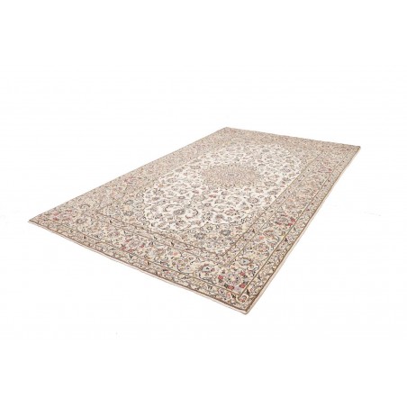 Tappeto Kashan Persia bianco grigio 194x306