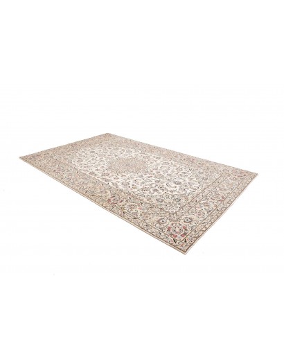 Tappeto Kashan Persia bianco grigio 194x306