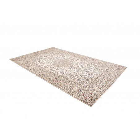 Tappeto Kashan Persia bianco grigio 194x306