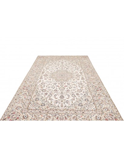 Tappeto Kashan Persia bianco grigio 194x306