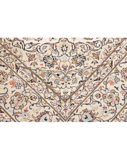 Tappeto Kashan Persia bianco grigio 194x306