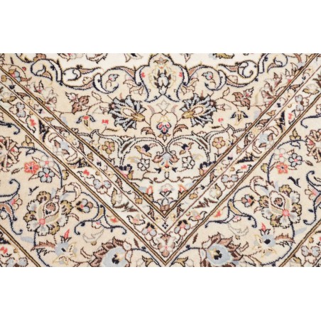 Tappeto Kashan Persia bianco grigio 194x306
