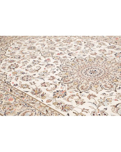 Tappeto Kashan Persia bianco grigio 194x306