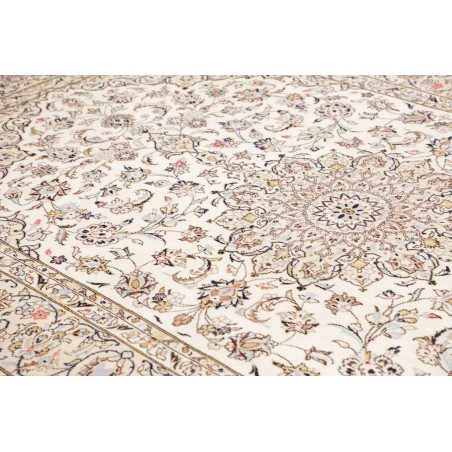 Tappeto Kashan Persia bianco grigio 194x306
