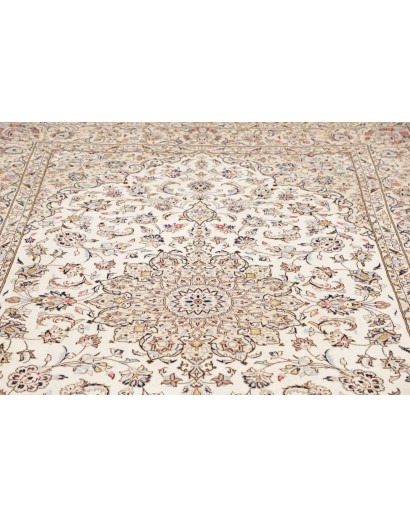 Tappeto Kashan Persia bianco grigio 194x306