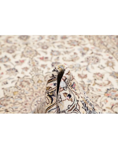 Tappeto Kashan Persia bianco grigio 194x306