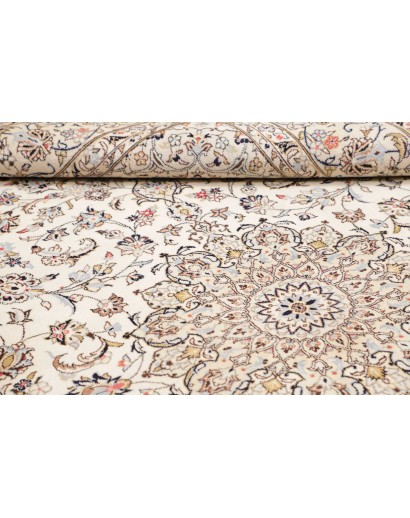 Tappeto Kashan Persia bianco grigio 194x306