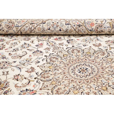 Tappeto Kashan Persia bianco grigio 194x306