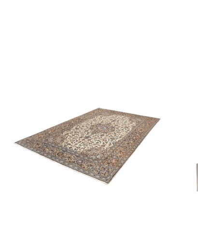 Tappeto Kashan Persia beige grigio 195x292