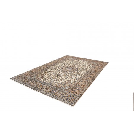 Tappeto Kashan Persia beige grigio 195x292