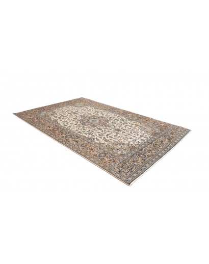 Tappeto Kashan Persia beige grigio 195x292