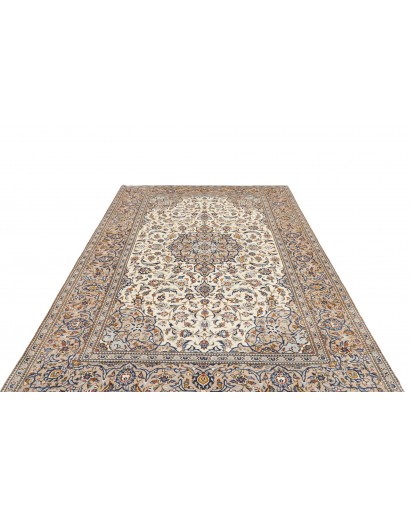 Tappeto Kashan Persia beige grigio 195x292