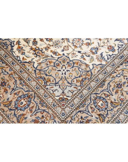 Tappeto Kashan Persia beige grigio 195x292