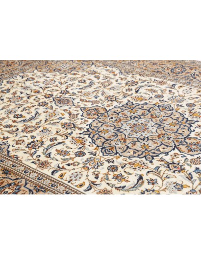 Tappeto Kashan Persia beige grigio 195x292