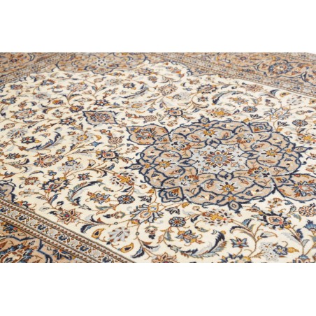 Tappeto Kashan Persia beige grigio 195x292