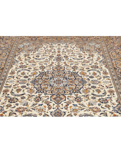 Tappeto Kashan Persia beige grigio 195x292