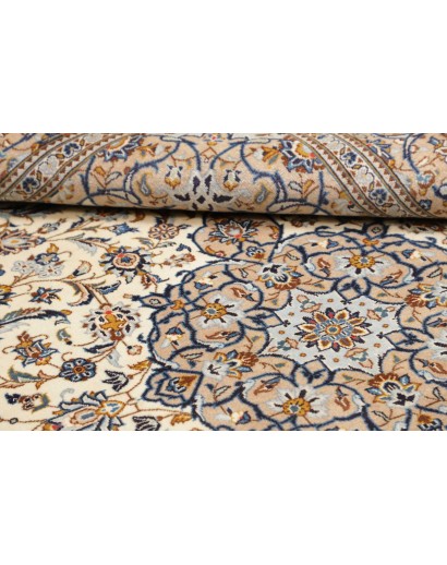 Tappeto Kashan Persia beige grigio 195x292
